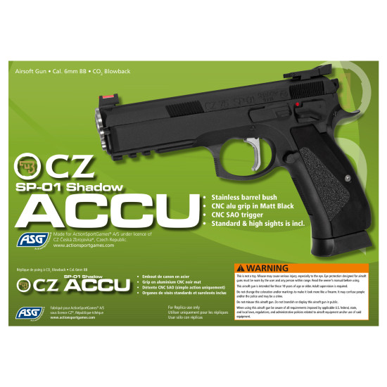 ASG CZ SP-01 ACCU Blowback Airsoft Tabanca (CO2)