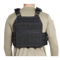 Tactical Balistik Plaka Takılabilen Açık Cepli Siyah Hücum Yeleği