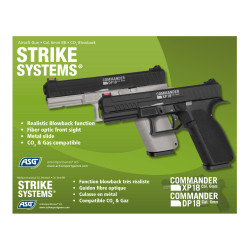 ASG Strike Systems Commander XP18 Co2 Blowback Airsoft Tabanca ASG Strike Systems Commander XP18 Co2 Blowback Airsoft Tabanca