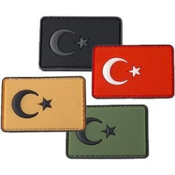 Plastik Pathc Küçük TÜRK Bayrağı Silikon 3D  Plastik Pathc Küçük TÜRK Bayrağı Silikon 3D