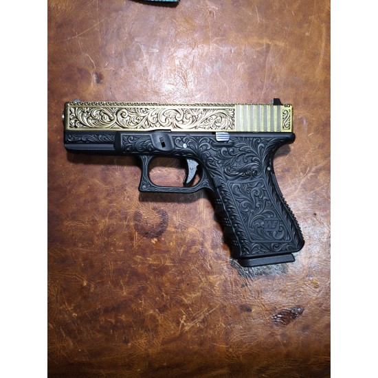İkinci El Airsoft Tabanca WE Glock 19 Gen3 Ivory Gravür işlemeli WE-G003BOX-FP