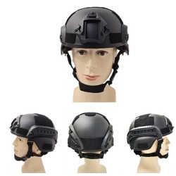 Siyah Askeri Taktik Mich 2000 Baş Koruması Airsoft Taktik Kask Kompozit Başlık & Miğfer