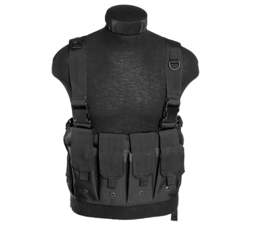 MIL-TEC Tactical Yelek BLACK MAG CHEST RIGG