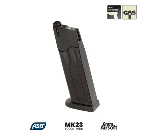 ASG MK23 Airsoft Tabanca  GAS Yedek Şarjör 14765