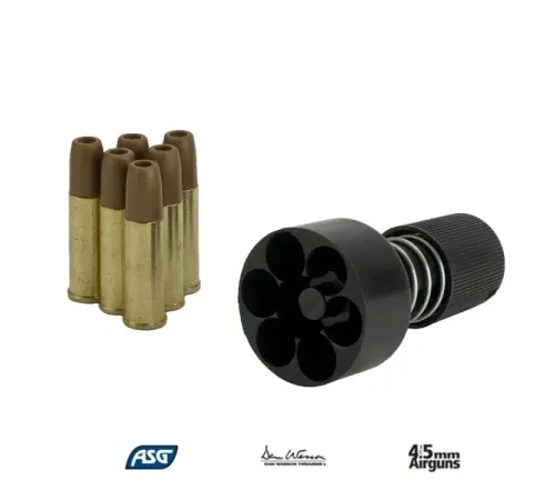 Asg Dan Wesson Havalı 4.5 mm. Speedloader ve Yedek Mermi