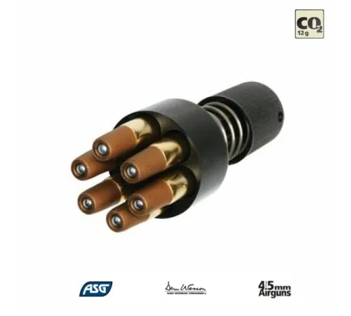 Asg Dan Wesson Havalı 4.5 mm. Speedloader ve Yedek Mermi
