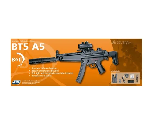 BT A5 Komple Set MP-5 Siyah Tüfek