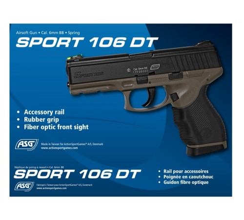 ASG Sport 106 DT Yaylı Airsoft Tabanca 6 mm