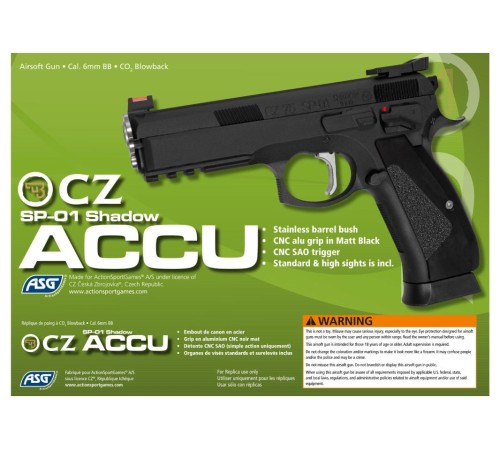 ASG CZ SP-01 ACCU Blowback Airsoft Tabanca (CO2)