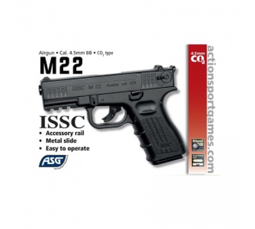 ASG Blowback ISSC M22 Black Havalı Tabanca
