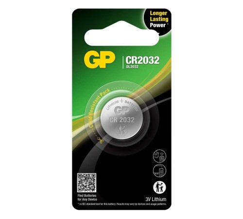GP Batteries Cr2032 2032 Boy Lityum Düğme Pil, 3 Volt, Tekli Kart