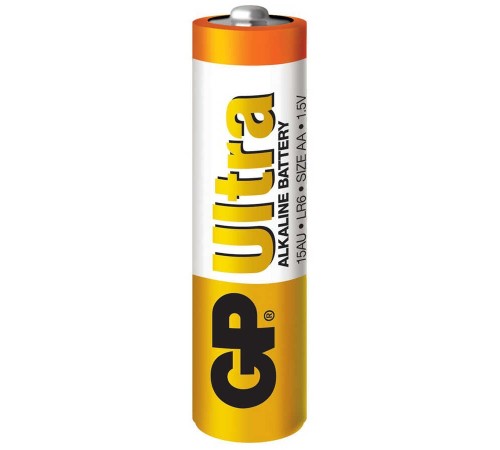 GP Batteries GP15AU Ultra Alkalin Lr6/E91/AA Kalem Pil, 1.5 Volt, 4′lü Kart