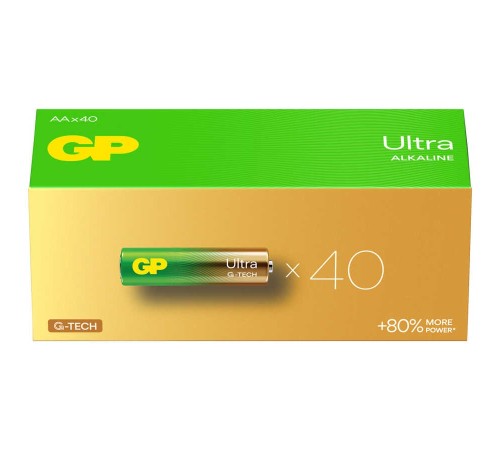 GP Batteries G-TECH Ultra Alkalin Kalem LR6 - AA Boy 1.5V Pil 40’lı Kutu