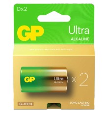 GP Batteries G-TECH Ultra Alkalin Kalın LR20 - D Boy 1.5V Pil 2’li Kart