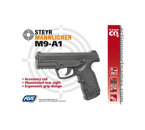 Steyr Mannlicher M9-A1 Siyah Havalı Tabanca