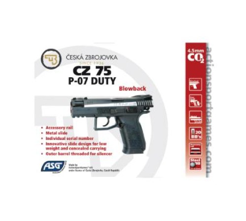 CZ 75 P07 Duty Blowback Çift Renk Havalı Tabanca