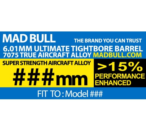 Madbull 6,01x229 mm Hassas T6 7075​ Alüminyum İç Namlu