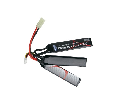 LiPo 11.1 volt 3S 1300 MAH 25C Pil