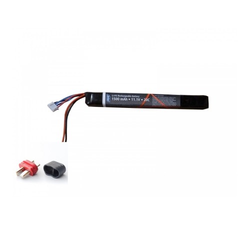 LiPo 11.1 volt 3S 1500 MAH 20C Çubuk Pil T-plug