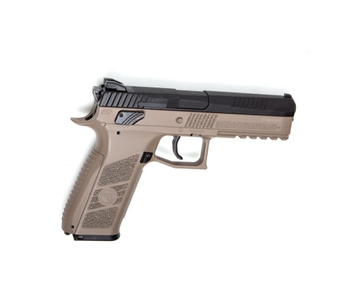 CZ P09 FDE Tan - Siyah Green Gazlı Metal Kapak Takımlı Airsoft Tabanca