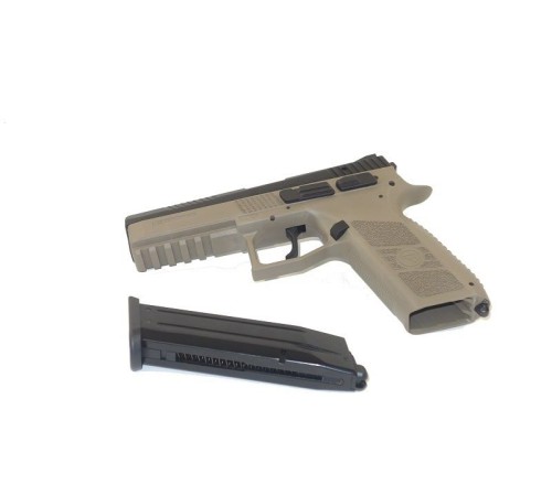 CZ P09 FDE Tan - Siyah Green Gazlı Metal Kapak Takımlı Airsoft Tabanca