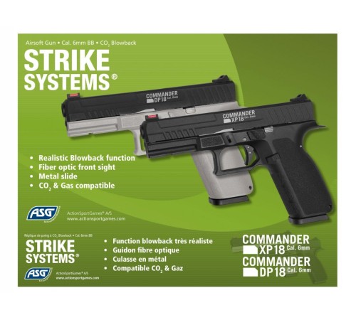 ASG Strike Systems Commander XP18 Co2 Blowback Airsoft Tabanca
