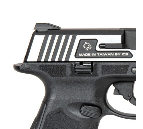 ASG ICS XFG Pistol GBB Airsoft Tabanca - Hairline Siyah/Gümüş
