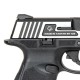 ASG ICS XFG Pistol GBB Airsoft Tabanca - Hairline Siyah/Gümüş