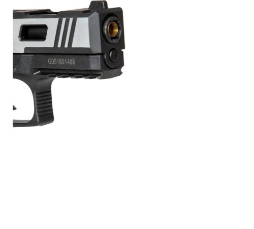 ASG ICS XFG Pistol GBB Airsoft Tabanca - Hairline Siyah/Gümüş