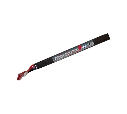 ASG 11.1V 1000mAh 25C LiPo Batarya, T-plug