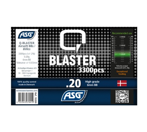 Q Blaster  0.20 Gram 3300’lik 6 mm Airsoft BB