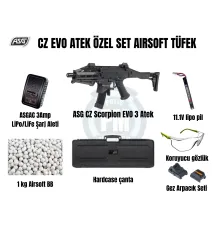 ASG CZ Scorpion  Evo Atek Özel Set Airsoft Tüfek Siyah