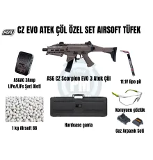 ASG CZ Scorpion  Evo Atek Özel Set Airsoft Tüfek Tan