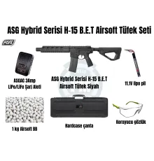 ASG Hybrid Serisi H-15 B.E.T Siyah Airsoft Tüfek Seti