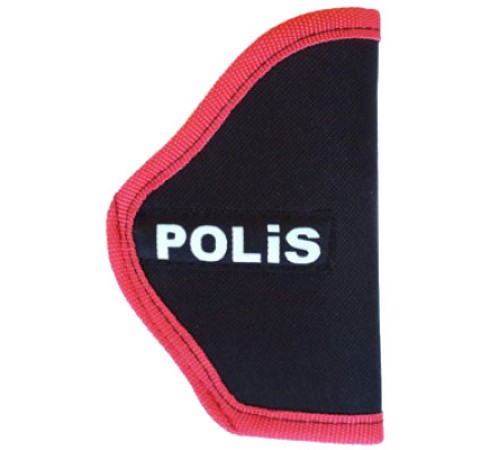 Çocuk Üniforma Tabanca Kılıfı  (kırmızı-siyah)