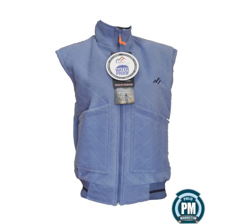 Su Geçirmez Polar Yelek Ultrasonic Mavi Renk