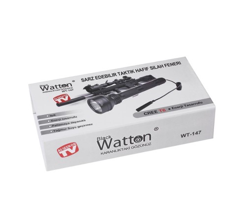 Güçlü Profesyonel Tüfek Feneri Watton Wt-147