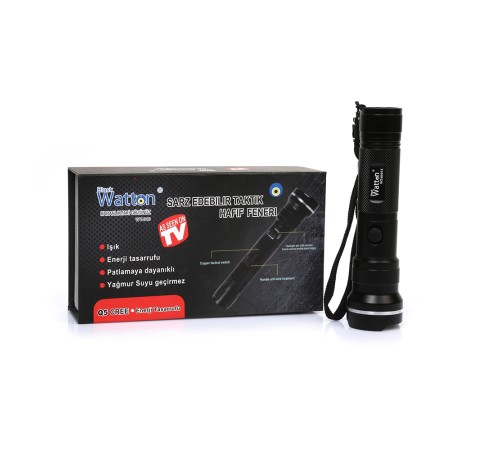 GÜÇLÜ GENİŞ AÇILI ŞARJLI EL FENERİ WATTON WT-010