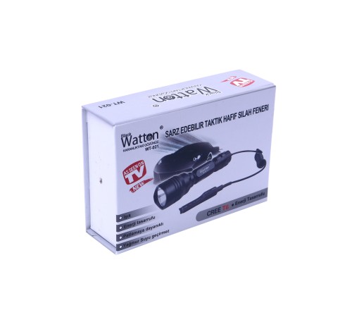 Orjinal 600 Lümen Kısa Model Tüfek Feneri Watton Wt-021