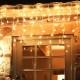 16 Saçaklı 4 mt Dekoratif 96 Led Işık Sarkıt Sarı Renk İp Perde