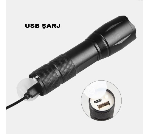 Powerbank Özellikli Uzun Menzilli EL Feneri Watton Wt-039
