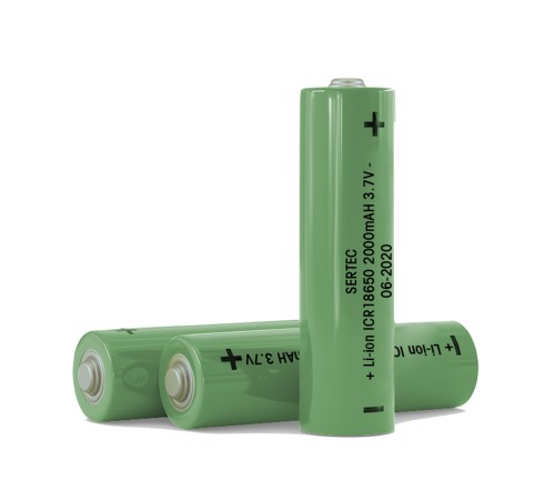 Sertec 18650 Li-ion 3.7 V 2000 mAh Şarj Edilebilir Pil