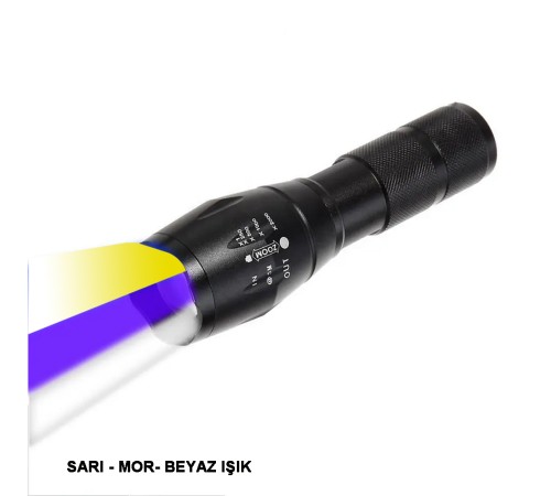 BEYAZ , SARI VE MOR RENK AYDINLATMA Q5 LED WATTON WT-610