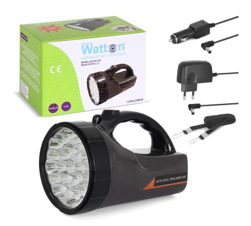 1200 LÜMEN 25 LEDLİ EL FENERİ WATTON WT-239