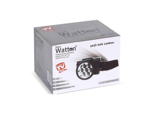 7 LEDLİ ŞARJLI BARET KAFA LAMBASI WATTON WT-701