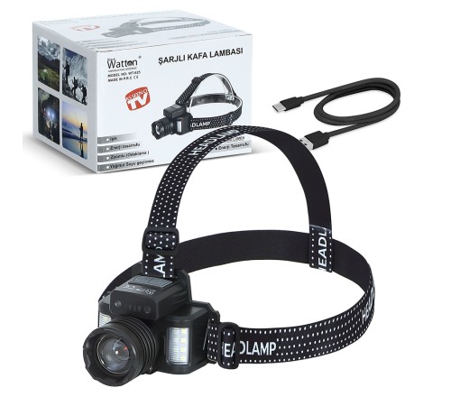 SENSÖRLÜ CREE TG LED  ŞARJLI KAFA LAMBASI WATTON WT-625