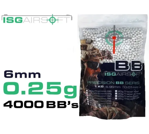 ISGairsoft BB 0.25g (0.25g) Airsoft 4000 adet 1KG PAKET