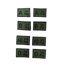 Haki Kumaş Kan Grubu Patch