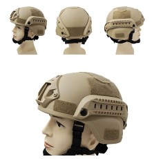 Tan Rengi Askeri Taktik Mich 2000 Baş Koruması Airsoft Taktik Kask Kompozit Başlık & Miğfer