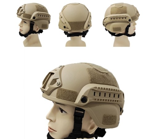 Tan Rengi Askeri Taktik Mich 2000 Baş Koruması Airsoft Taktik Kask Kompozit Başlık & Miğfer